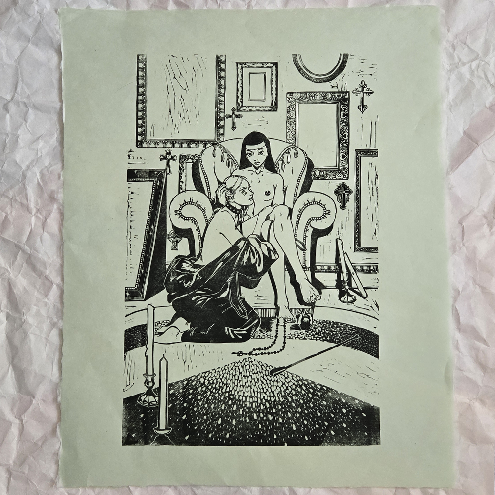 Fidelity Linocut Print