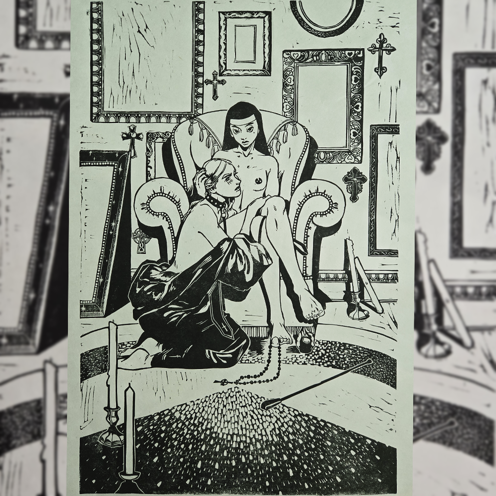 Fidelity Linocut Print