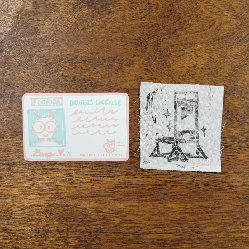 Guillotine Linocut Patch
