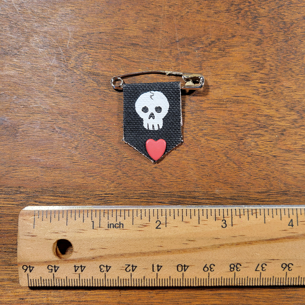 Small Skull Canvas Badge