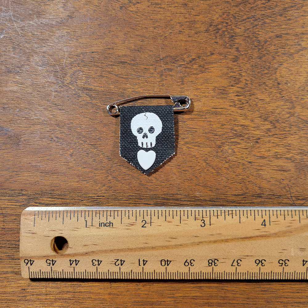Small Skull Canvas Badge