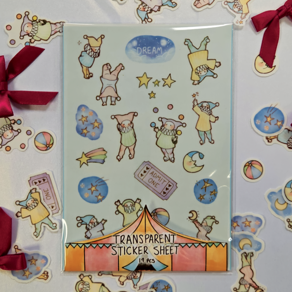 Dream Circus sticker sheet