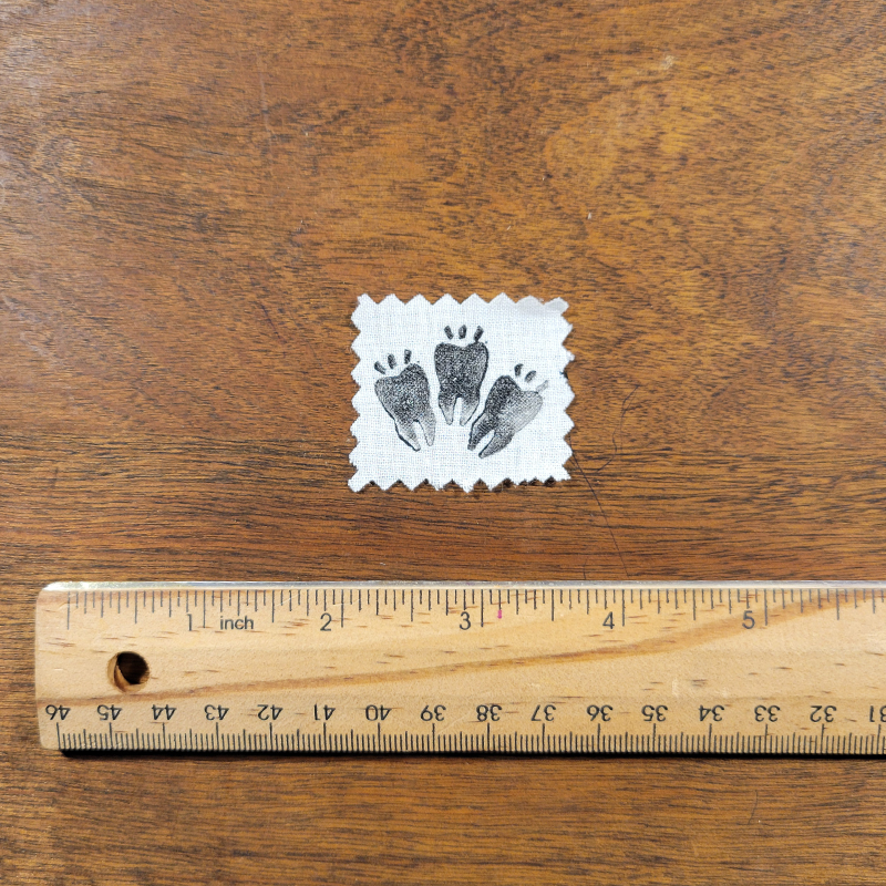 Teeth Linocut Patch