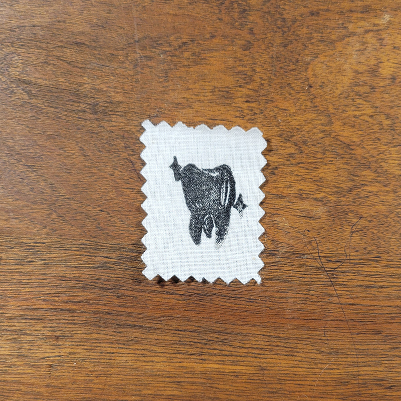 Tooth Linocut Patch