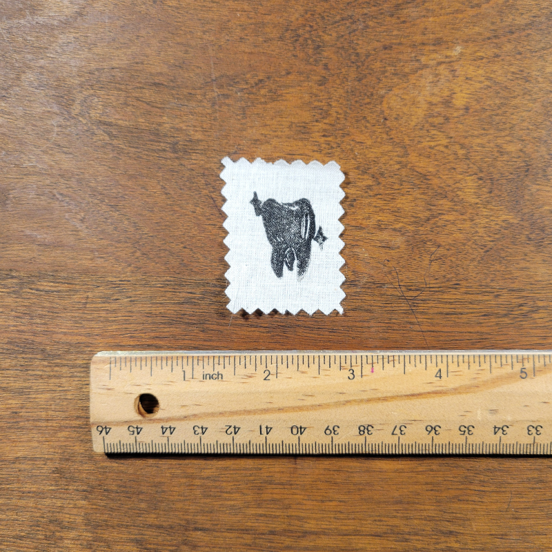 Tooth Linocut Patch