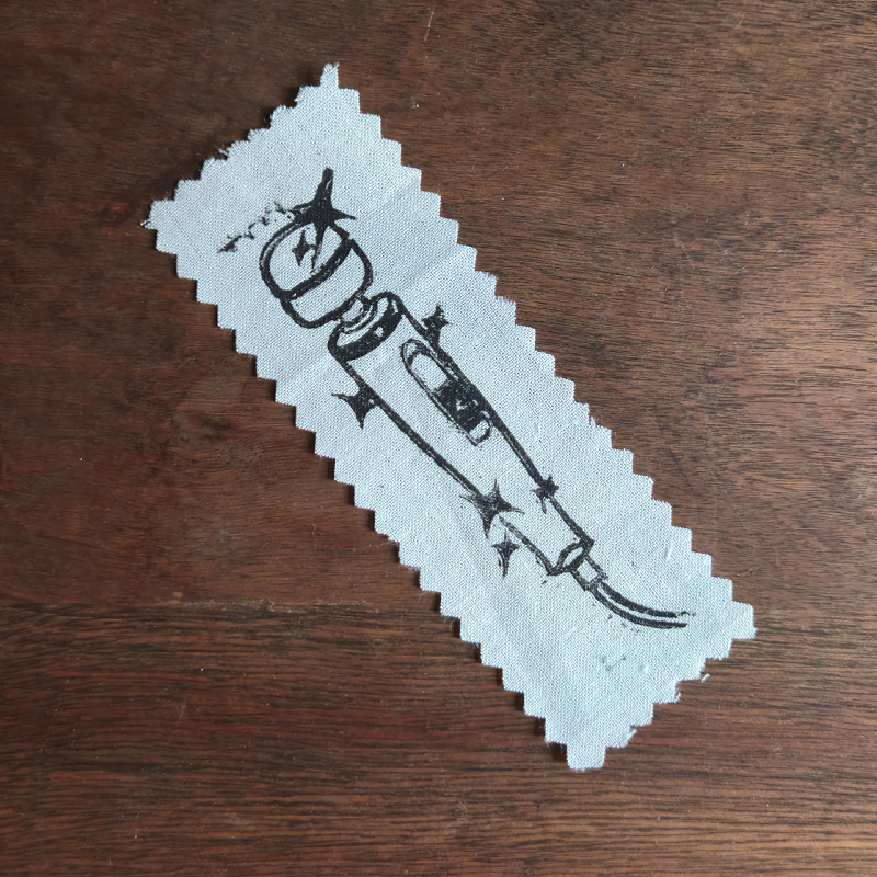 Wand Linocut Patch