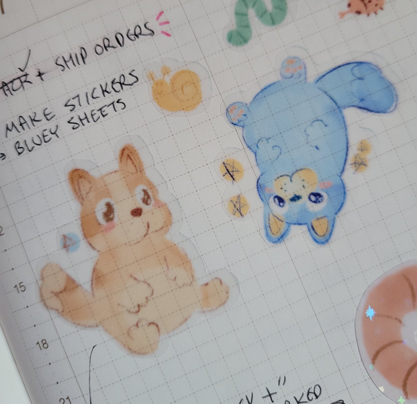 Blue Australian Dog Sticker Sheet