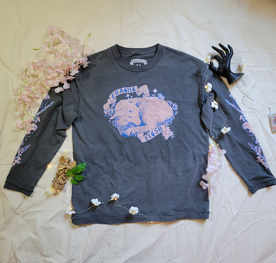 Fragile Flesh Reverse Seam Long Sleeved Tee
