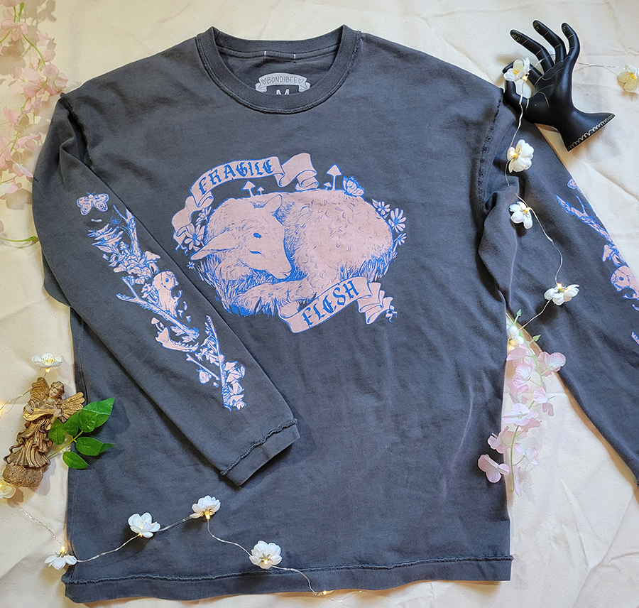 Fragile Flesh Reverse Seam Long Sleeved Tee
