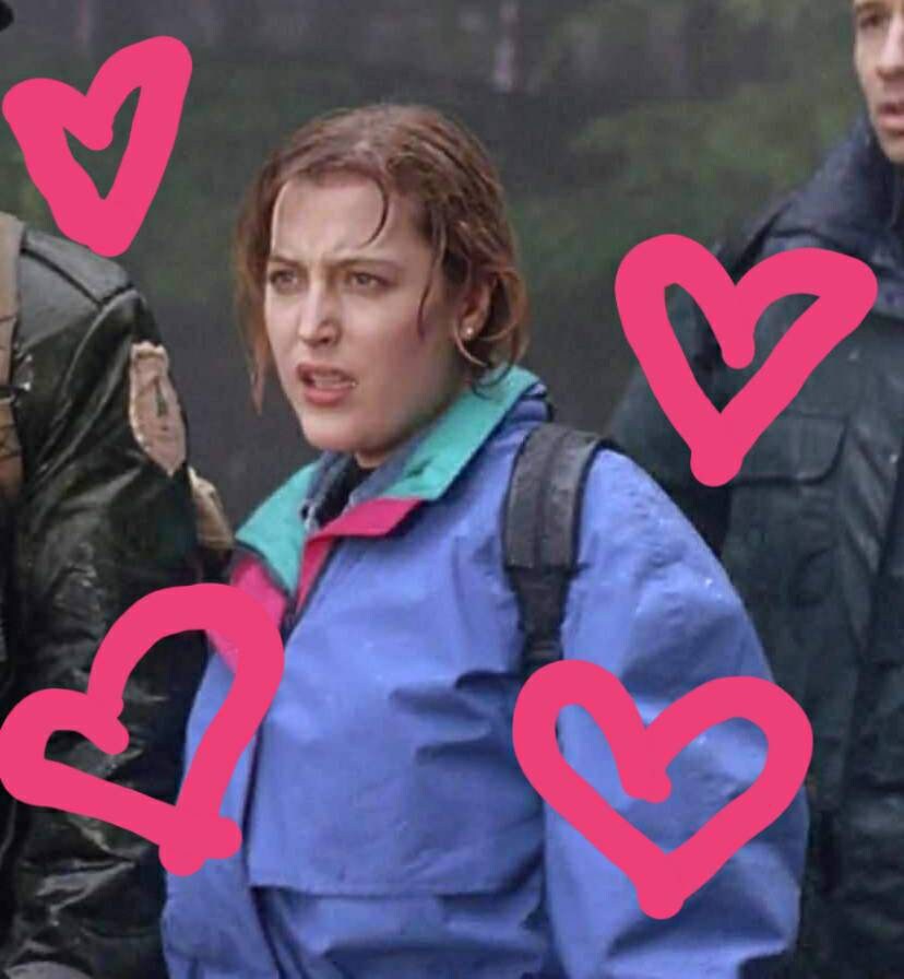 Charm of Scully in the windbreaker from the episode "Darkness Falls"