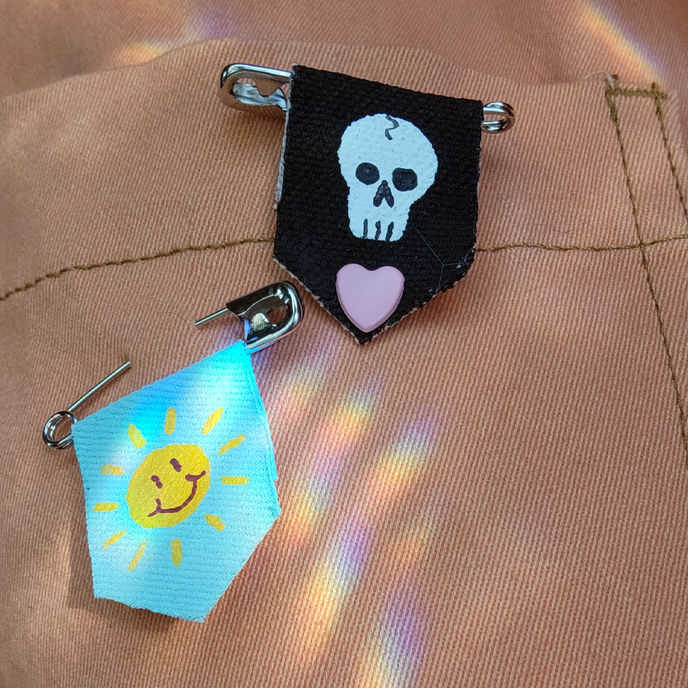 Sunny Small Canvas Badge