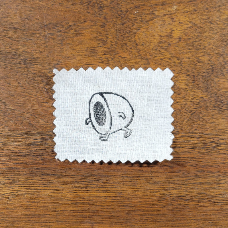 Agg Guy Egg Guy Linocut Patch – Heart Heavy Press