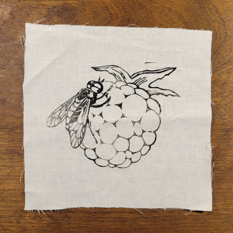 Flyberry Linocut Patch