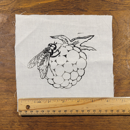 Flyberry Linocut Patch