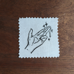 Hand Linocut Patch – Heart Heavy Press