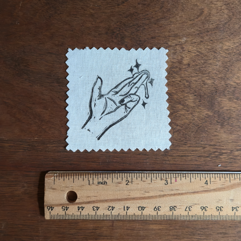 Hand Linocut Patch