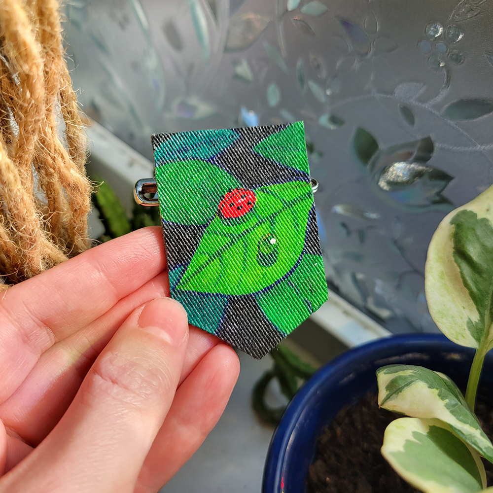 Ladybug Canvas Badge