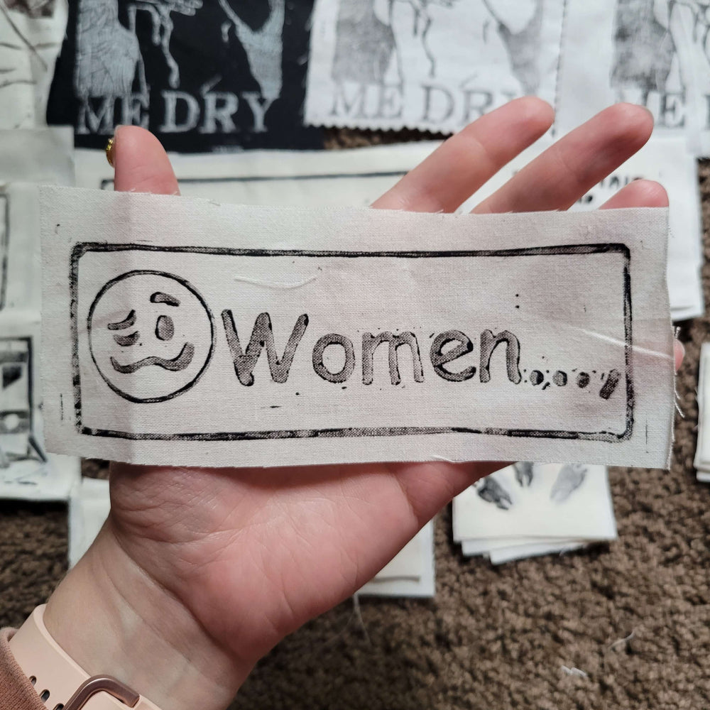 Women Linocut Patch