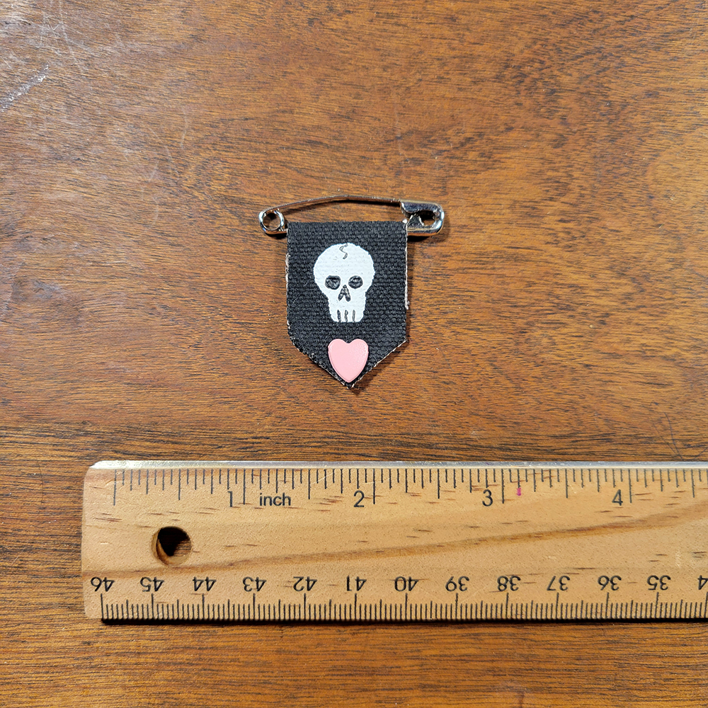 Small Skull Canvas Badge