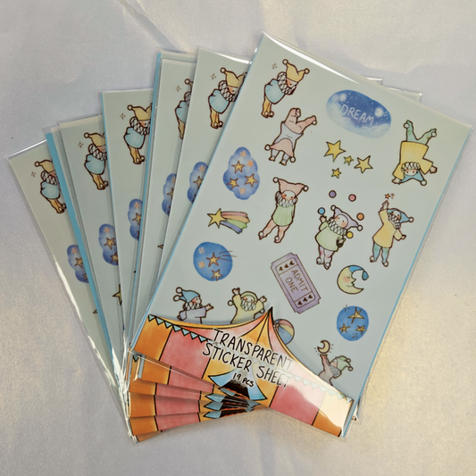 Dream Circus sticker sheet