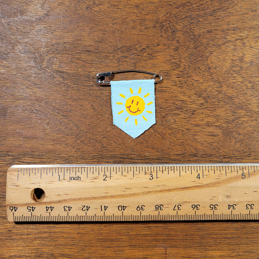 Sunny Small Canvas Badge