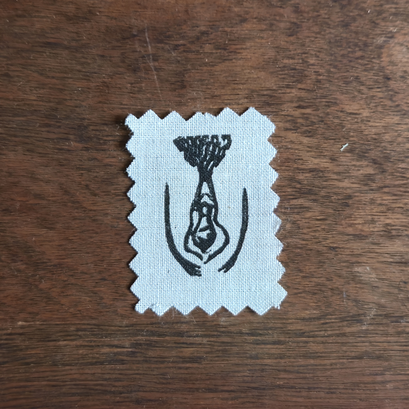 Vulva 2 Linocut Patch