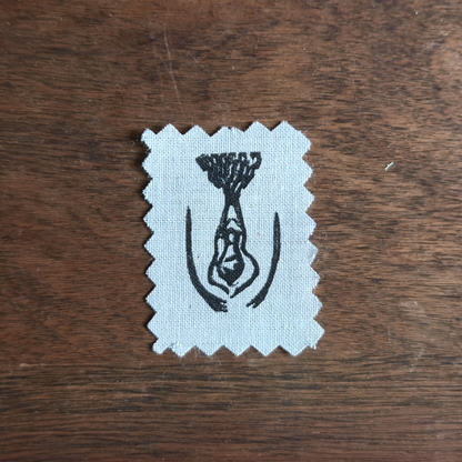 Vulva 2 Linocut Patch