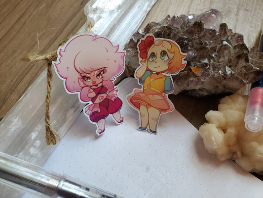 Past Pearl and Pink Diamond stickers